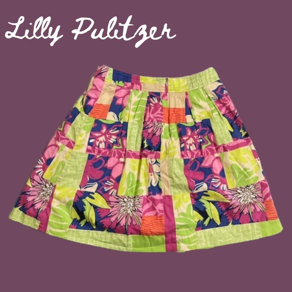 Lily Pulitzer Pleated Thatch Patch Midi Skirt